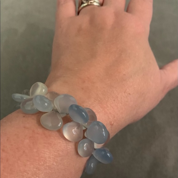 ❤️SALE❤️Pale blue chalcedony and SS bracelet - Picture 4 of 5